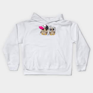 Two cute lovesick owls Kids Hoodie